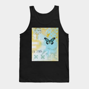 Picture of an original painting, green butterfly Tank Top